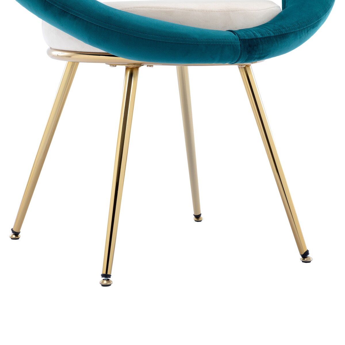 Velvet Modern Accent/Conversation Lounge Chair With Gold Plated Legs, Suitable For Office, Lounge, Living Room, Set of 2