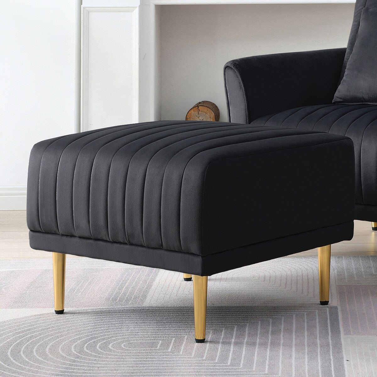 Velvet Ottoman for Modular Sectional Living Room Sofa or Chairsofas