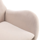 Velvet Padded Seat Rocking Chair with High Backrest and Armrests