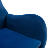 Velvet Padded Seat Rocking Chair with High Backrest and Armrests