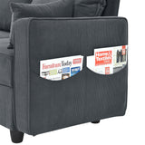 Velvet Sectional Modular Convertible Sofa Bed Set