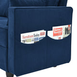 Velvet Sectional Modular Convertible Sofa Bed Set