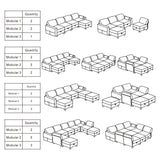Velvet Sectional Modular Convertible Sofa Bed Set