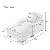 Velvet Sofa Chaise Recliners Oversized Chair Bed with Pillow, Green