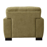 Velvet Sofa Chaise Recliners Oversized Chair Bed with Pillow, Green