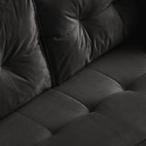 Velvet Sofa Couch Luxury Modern Upholstered sofa with 2 Pillows