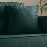 Velvet Sofa Couch Luxury Modern Upholstered sofa with 2 Pillows