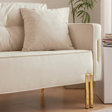 Velvet Sofa Couch Luxury Modern Upholstered sofa with 2 Pillows