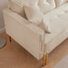 Velvet Sofa Couch Luxury Modern Upholstered sofa with 2 Pillows