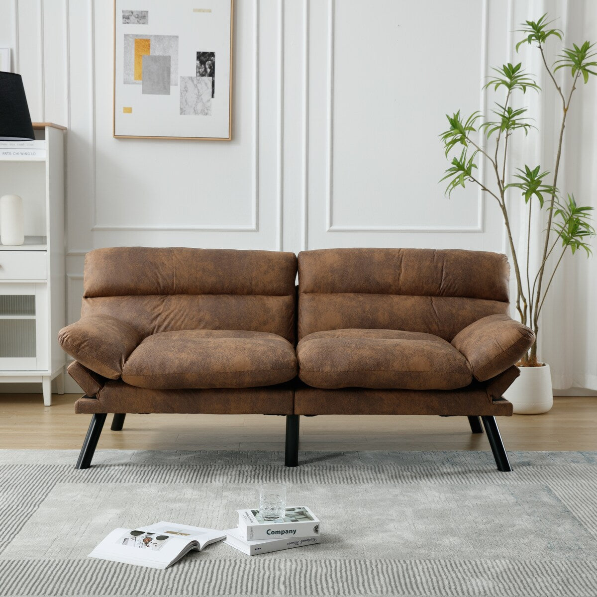 Velvet Sofa , Accent sofa loveseat sofa with metal feet