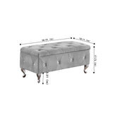 Velvet Storage Bench,Flip Top Entryway Bench Seat