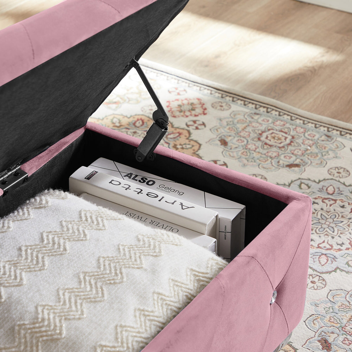 Velvet Storage Bench,Flip Top Entryway Bench Seat