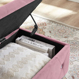 Velvet Storage Bench,Flip Top Entryway Bench Seat