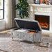 Velvet Storage Bench,Flip Top Entryway Bench Seat