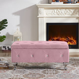 Velvet Storage Bench,Flip Top Entryway Bench Seat