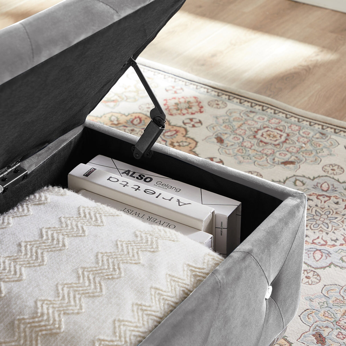 Velvet Storage Bench,Flip Top Entryway Bench Seat