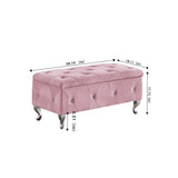 Velvet Storage Bench,Flip Top Entryway Bench Seat