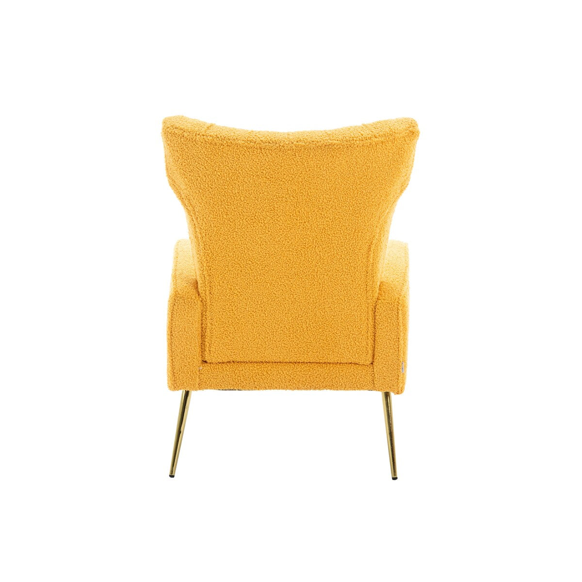 Velvet/Teddy Accent Wingback Chair With Golden Finished Leg - 27.6'' W x 28.3'' D x 40'' H