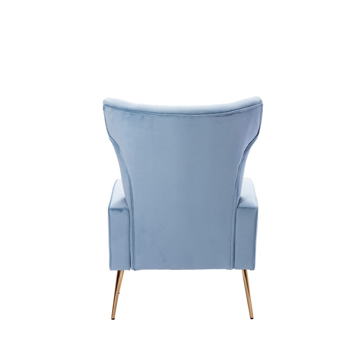 Velvet/Teddy Accent Wingback Chair With Golden Finished Leg - 27.6'' W x 28.3'' D x 40'' H