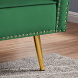 Velvet Tufted Accent Sofa Couch Modern Loveseat Sofa Futon Sofa Bed with 2 Pillows