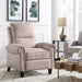Chenille Upholstered Push Back Recliner with Solid Footrest