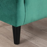 Velvet Upholstered Barrel Chair with Pillow