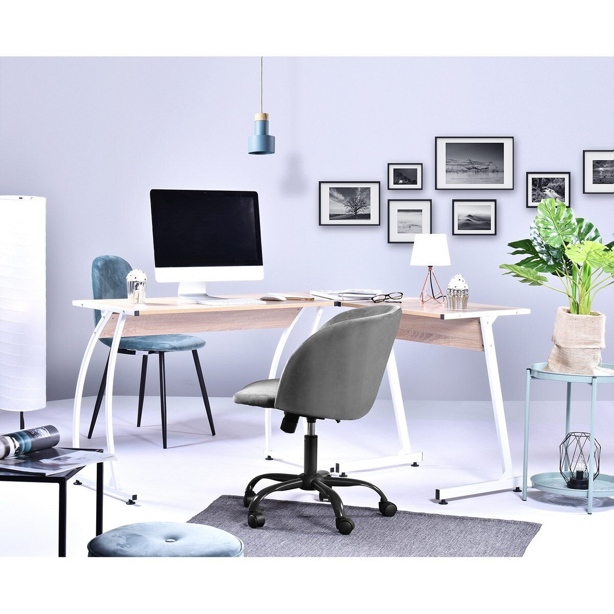 Velvet Upholstered Home office task chair