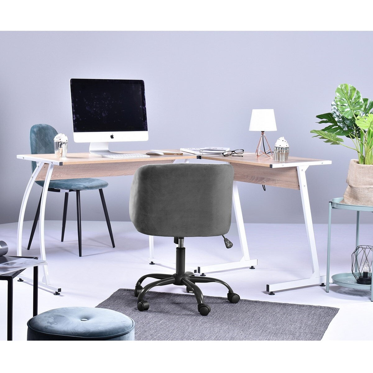 Velvet Upholstered Home office task chair