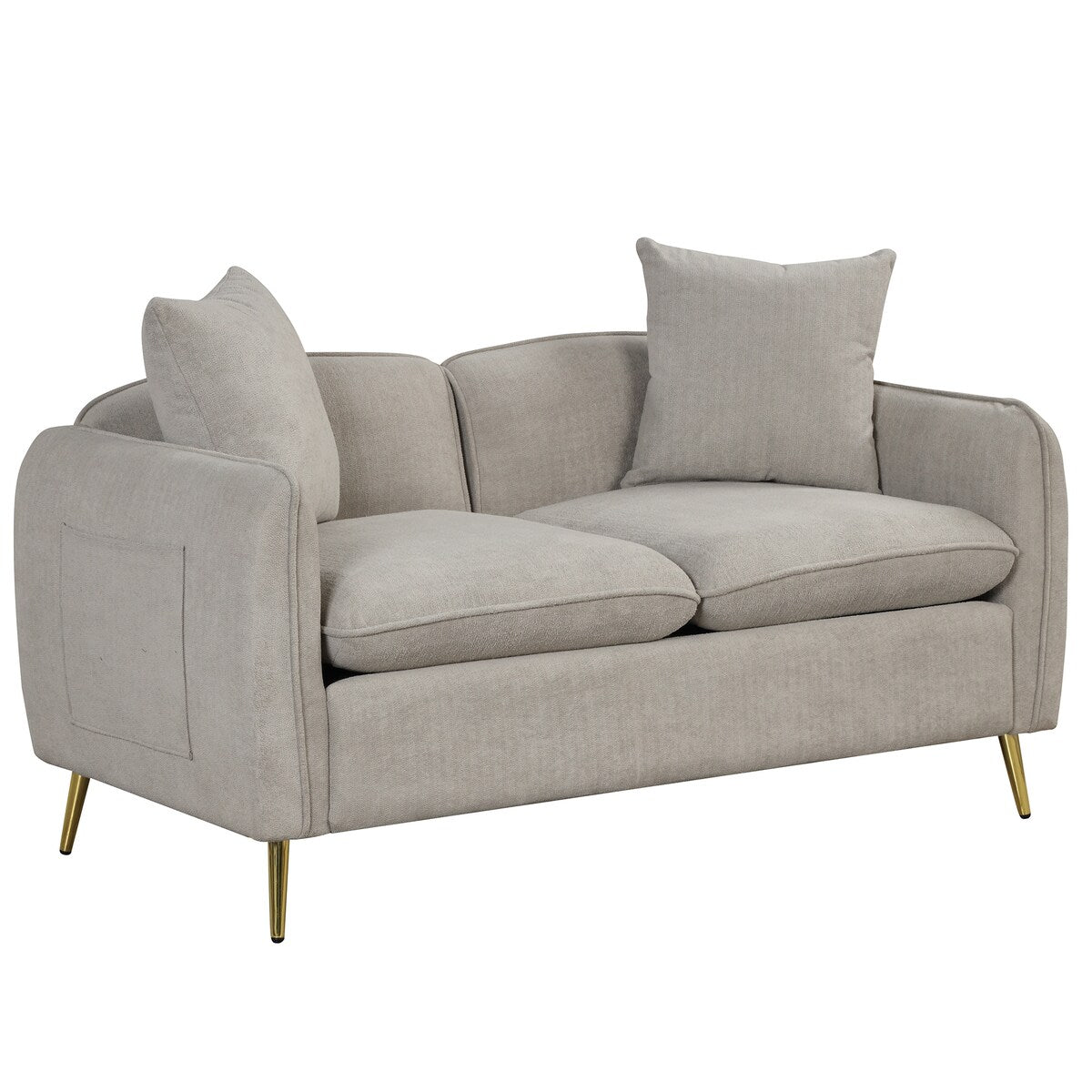 Velvet Upholstered Loveseat Sofa