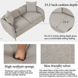 Velvet Upholstered Loveseat Sofa