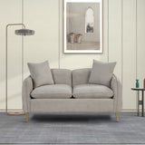 Velvet Upholstered Loveseat Sofa