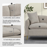 Velvet Upholstered Loveseat Sofa