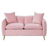 Velvet Upholstered Loveseat Sofa