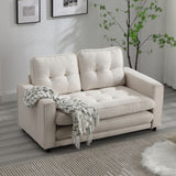 Velvet Upholstered Tufted Space saving Fold Sleeper Sofabed