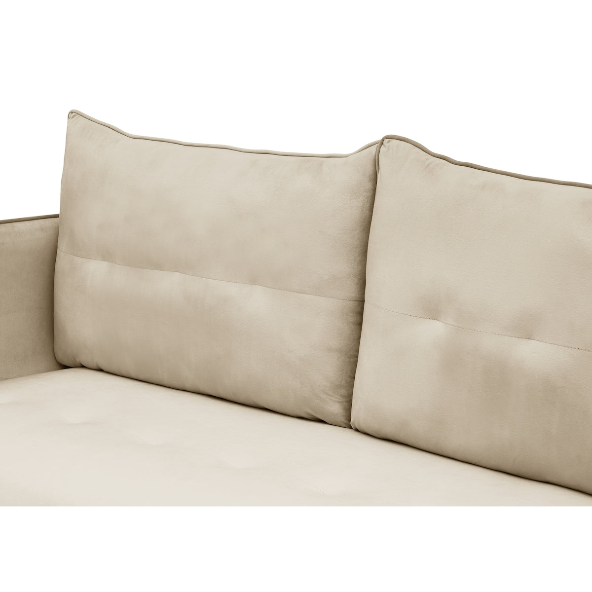 Velvet living room sofa. Rose gold sofa, metal feet