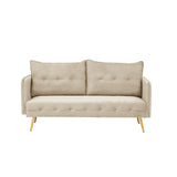 Velvet living room sofa. Rose gold sofa, metal feet