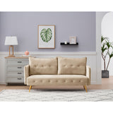 Velvet living room sofa. Rose gold sofa, metal feet