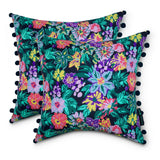 Vera Bradley by Classic Accessories Water-Resistant Accent Pillows, 18 x 18 x 8 Inch, 2 Pack