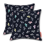 Vera Bradley by Classic Accessories Water-Resistant Accent Pillows, 18 x 18 x 8 Inch, 2 Pack