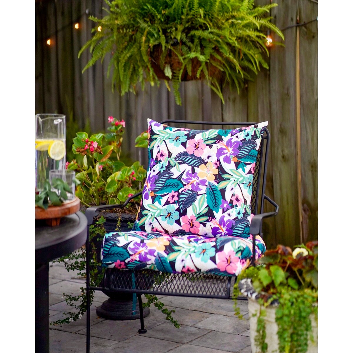 Vera Bradley by Classic Accessories Water-Resistant Accent Pillows, 18 x 18 x 8 Inch, 2 Pack