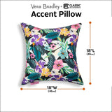Vera Bradley by Classic Accessories Water-Resistant Accent Pillows, 18 x 18 x 8 Inch, 2 Pack