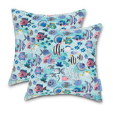 Vera Bradley by Classic Accessories Water-Resistant Accent Pillows, 18 x 18 x 8 Inch, 2 Pack