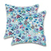 Vera Bradley by Classic Accessories Water-Resistant Accent Pillows, 18 x 18 x 8 Inch, 2 Pack