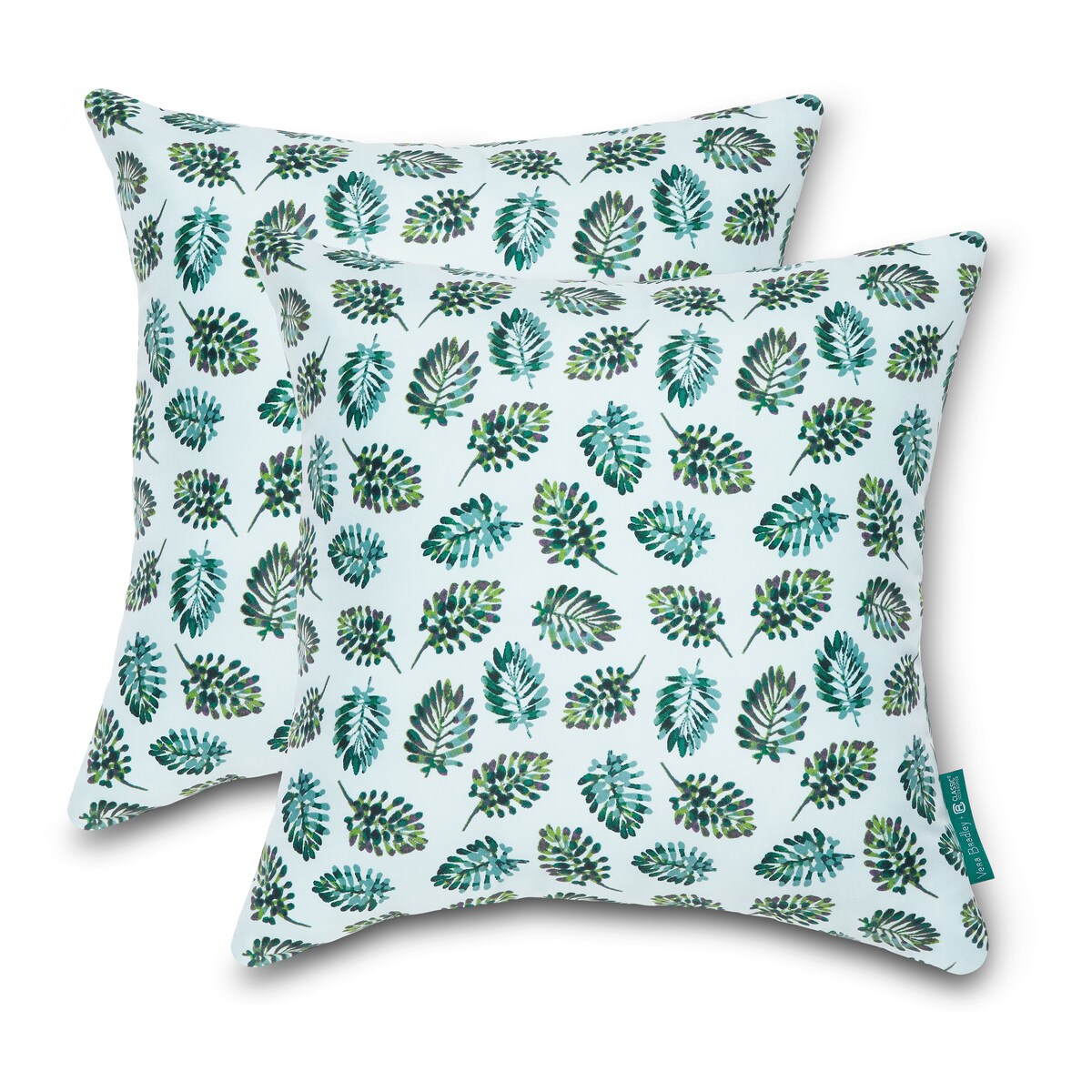 Vera Bradley by Classic Accessories Water-Resistant Accent Pillows, 18 x 18 x 8 Inch, 2 Pack