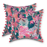 Vera Bradley by Classic Accessories Water-Resistant Accent Pillows, 18 x 18 x 8 Inch, 2 Pack