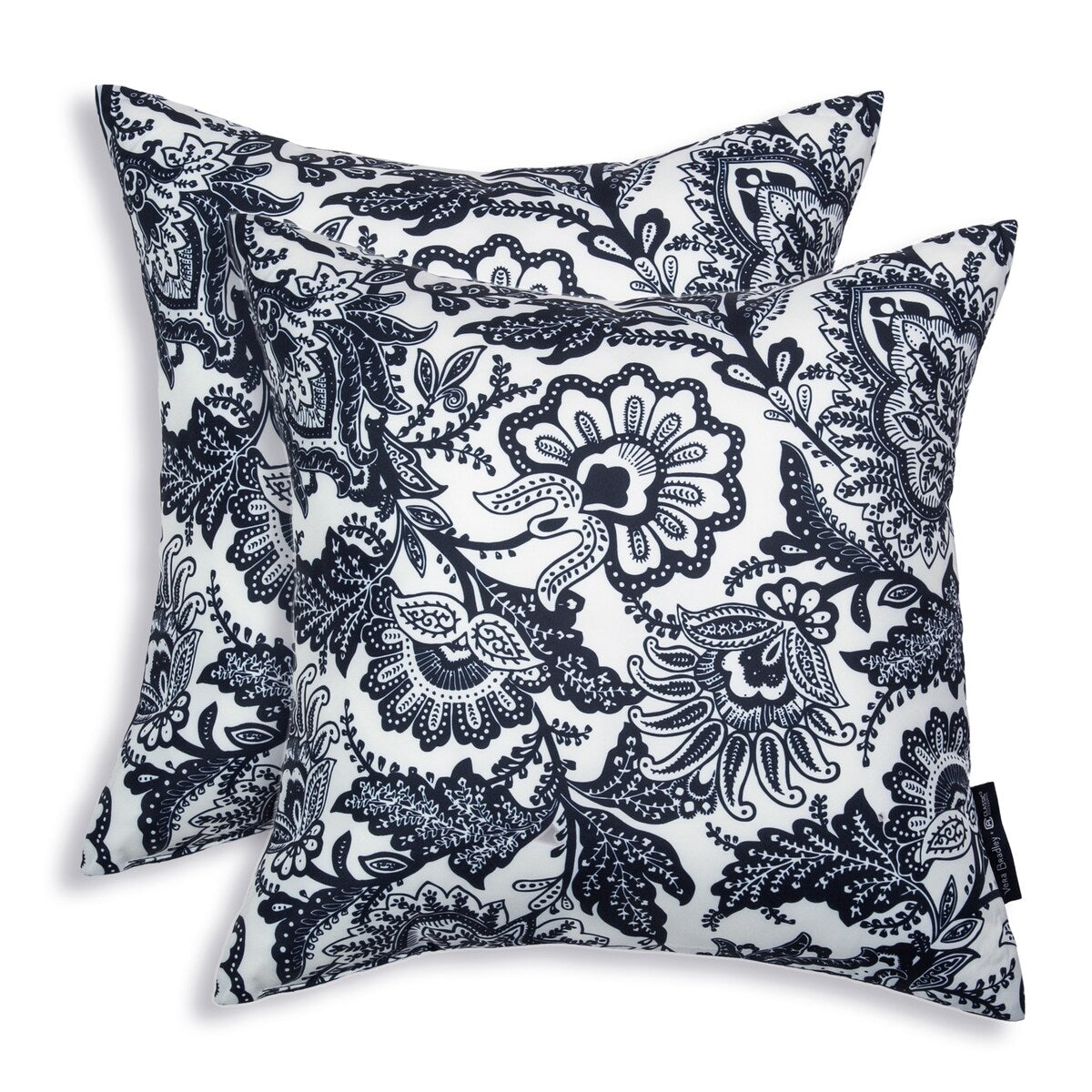 Vera Bradley by Classic Accessories Water-Resistant Accent Pillows, 18 x 18 x 8 Inch, 2 Pack