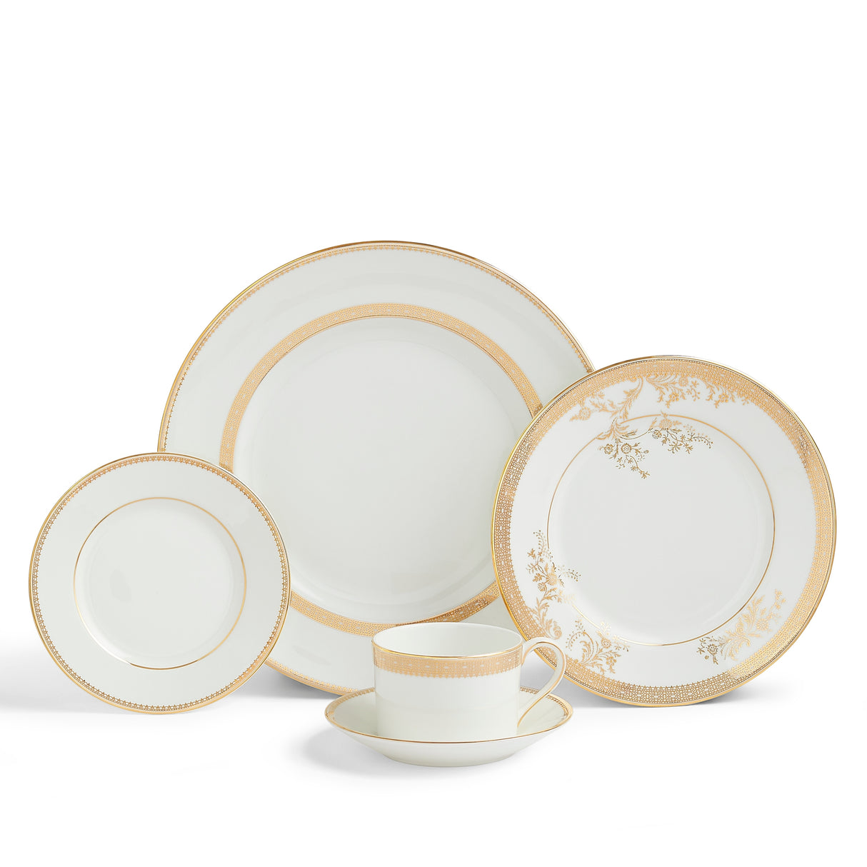 Vera Wang Lace Gold Dinnerware Set, 10 Pieces
