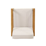 Verdugo Acacia Wood Outdoor Club Chair with Cushions by Christopher Knight Home
