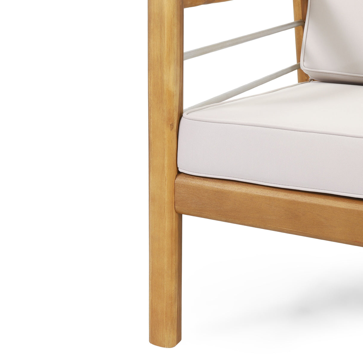 Verdugo Acacia Wood Outdoor Club Chair with Cushions by Christopher Knight Home