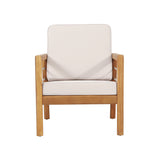Verdugo Acacia Wood Outdoor Club Chair with Cushions by Christopher Knight Home